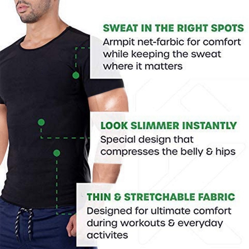 Men Sauna Suit Heat Trapping Shapewear Sweat Body Shaper Vest Slimmer Saunasuits Compression Thermal Top Fitness Workout Shirt - Image 6